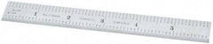 Starrett - 6" Long, 1/64, 1/50, 1/32, 1/10" Graduation, Flexible Steel Rule - 3R Graduation Style, 3/4" Wide, Silver, Satin Chrome Finish - Best Tool & Supply