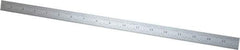 Starrett - 18" Long, 1/100, 1/64, 1/32, 1/10" Graduation, Flexible Steel Rule - 5R Graduation Style, 3/4" Wide, Silver, Satin Chrome Finish - Best Tool & Supply