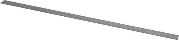 Starrett - 18" Long, 1/100, 1/64, 1/50, 1/32" Graduation, Flexible Steel Rule - 16R Graduation Style, 3/4" Wide, Silver, Satin Chrome Finish - Best Tool & Supply