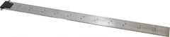 Starrett - 12" Long, 1/64, 1/32, 1/16, 1/8" Graduation, Rigid Spring Steel Rule - 4R Graduation Style, 1" Wide, Silver - Best Tool & Supply