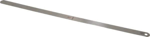 Starrett - 0.017 Inch Thick x 1/2 Inch Wide x 12 Inch Leaf Length, Parallel Feeler Gage - Tempered Steel - Best Tool & Supply