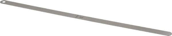 Starrett - 0.018 Inch Thick x 1/2 Inch Wide x 12 Inch Leaf Length, Parallel Feeler Gage - Tempered Steel - Best Tool & Supply