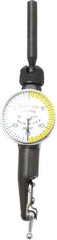 Starrett - 3 Piece, 0" to 0.03" Measuring Range, 15/16" Dial Diam, 0-15-0 Dial Reading, White & Yellow Dial Test Indicator Kit - 5/32" Contact Point Length, 3mm Ball Diam, 0.0005" Dial Graduation - Best Tool & Supply