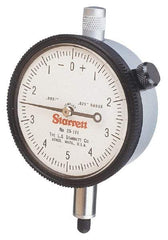 Starrett - 0.5mm Range, 0-10-0 Dial Reading, 0.002mm Graduation Dial Drop Indicator - 1-11/16" Dial, 0.2mm Range per Revolution - Best Tool & Supply