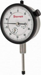 Starrett - 1" Range, 0-100 Dial Reading, 0.001" Graduation Dial Drop Indicator - 2-1/4" Dial, 0.1" Range per Revolution, Revolution Counter - Best Tool & Supply