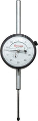 Starrett - 2" Range, 0-100 Dial Reading, 0.001" Graduation Dial Drop Indicator - 2-3/4" Dial, 0.1" Range per Revolution - Best Tool & Supply