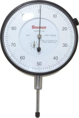 Starrett - 1" Range, 0-100 Dial Reading, 0.001" Graduation Dial Drop Indicator - 3-5/8" Dial, 0.1" Range per Revolution - Best Tool & Supply