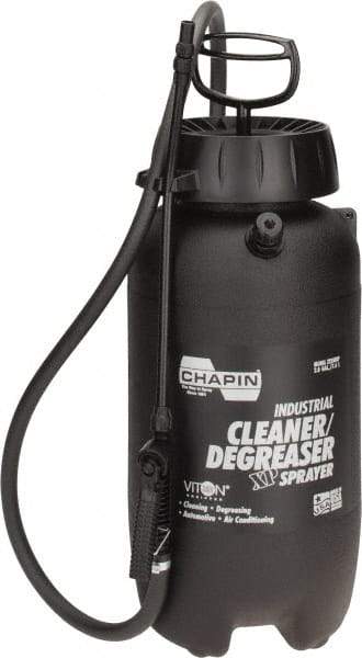 Chapin - 2 Gal Chemical Safe Garden Hand Sprayer - Use with Cleaners/Degreasers, Polyethylene Tank, Funnel Mouth, Reinforced Hose, For Deck & Yard Applications - Best Tool & Supply