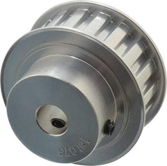 Power Drive - 18 Tooth, 1/2" Inside x 2.119" Outside Diam, Hub & Flange Timing Belt Pulley - 3/4" Belt Width, 2.149" Pitch Diam, 1" Face Width, Aluminum - Best Tool & Supply