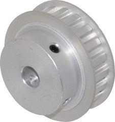 Power Drive - 20 Tooth, 1/2" Inside x 2.357" Outside Diam, Hub & Flange Timing Belt Pulley - 1/2" Belt Width, 2.387" Pitch Diam, 0.719" Face Width, Aluminum - Best Tool & Supply