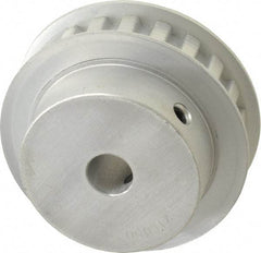 Power Drive - 21 Tooth, 1/2" Inside x 2.477" Outside Diam, Hub & Flange Timing Belt Pulley - 1/2" Belt Width, 2.507" Pitch Diam, 3/4" Face Width, Aluminum - Best Tool & Supply