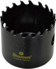 Starrett - 2-1/8" Diam, 1-5/8" Cutting Depth, Hole Saw - Carbide-Tipped Saw, Toothed Edge - Best Tool & Supply