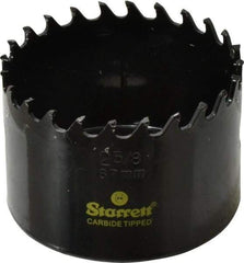 Starrett - 2-5/8" Diam, 1-5/8" Cutting Depth, Hole Saw - Carbide-Tipped Saw, Toothed Edge - Best Tool & Supply