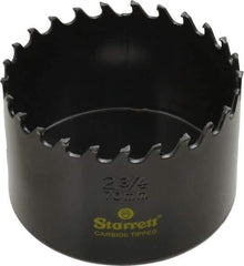 Starrett - 2-3/4" Diam, 1-5/8" Cutting Depth, Hole Saw - Carbide-Tipped Saw, Toothed Edge - Best Tool & Supply