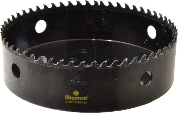 Starrett - 6" Diam, 1-5/8" Cutting Depth, Hole Saw - Carbide-Tipped Saw, Toothed Edge - Best Tool & Supply