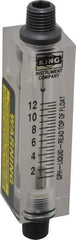 King - 1/4" FNPT Port Block Style, Inline Flowmeter - 100 Max psi, 12 GPH, Acrylic - Best Tool & Supply