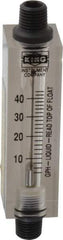 King - 1/4" FNPT Port Block Style, Inline Flowmeter - 100 Max psi, 44 GPH, Acrylic - Best Tool & Supply