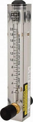 King - 1/2" M Port Block Style Panel Mount Flowmeter - 100 Max psi, 2 GPM, Acrylic - Best Tool & Supply