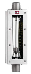 King - 2" FNPT Port Glass Tube/Stainless Case Flowmeter - 125 Max psi, 116 GPM, 304 Stainless Steel - Best Tool & Supply