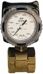 Made in USA - 2" NPT Port RCM Industries Flo-Gage Flowmeter - 180 Max psi, Bronze - Best Tool & Supply