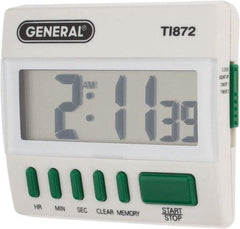 General - Big Digit Count Up and Down Timer - White - Best Tool & Supply