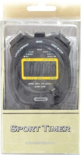 General - Small Display Stop Watch - Black - Best Tool & Supply