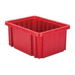 Quantum Storage - 50 Lb Load Capacity Red Polypropylene Dividable Container - Stacking, 10.9" Long x 8.3" Wide x 5" High - Best Tool & Supply