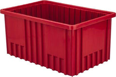 Quantum Storage - 75 Lb Load Capacity Red Polypropylene Dividable Container - Stacking, 16-1/2" Long x 10.9" Wide x 8" High - Best Tool & Supply