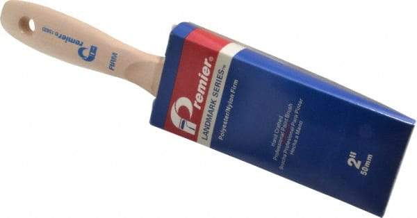 Premier Paint Roller - 2" Flat Synthetic Varnish Brush - 2-3/4" Bristle Length, 7" Wood Handle - Best Tool & Supply