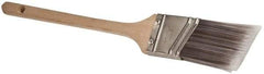 Premier Paint Roller - 1-1/2" Angled Synthetic Sash Brush - 2-1/4" Bristle Length, 8-3/4" Wood Rattail Handle - Best Tool & Supply