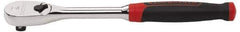 GearWrench - 1/2" Drive Pear Head Ratchet - Chrome Finish, 14" OAL, 60 Gear Teeth, Cushion Grip Handle, Flat Sealed Head - Best Tool & Supply