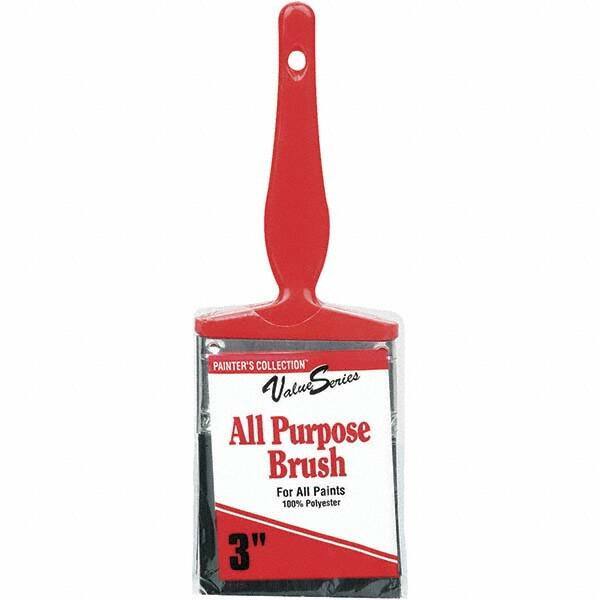 Rubberset - 3" Flat Synthetic Trim Brush - Plastic Thin Kaiser Handle - Best Tool & Supply