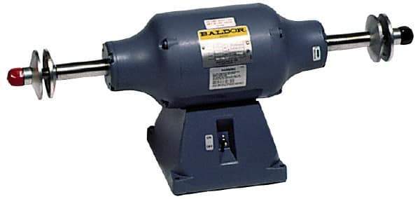 Baldor - 8" Wheel Diam x 1-1/4" Wheel Width, 3/4 hp Buffer - 3/4" Arbor Hole Diam, 1 Phase, 1,800 Max RPM, 115/230 Volts - Best Tool & Supply