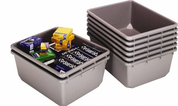 Quantum Storage - 100 Lb. Load Capacity Gray Polypropylene Tote Container - Best Tool & Supply