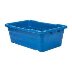 Quantum Storage - 100 Lb Load Capacity Blue Polypropylene Cross-Stack Container - Stacking, 25.1" Long x 16" Wide x 8-1/2" High - Best Tool & Supply