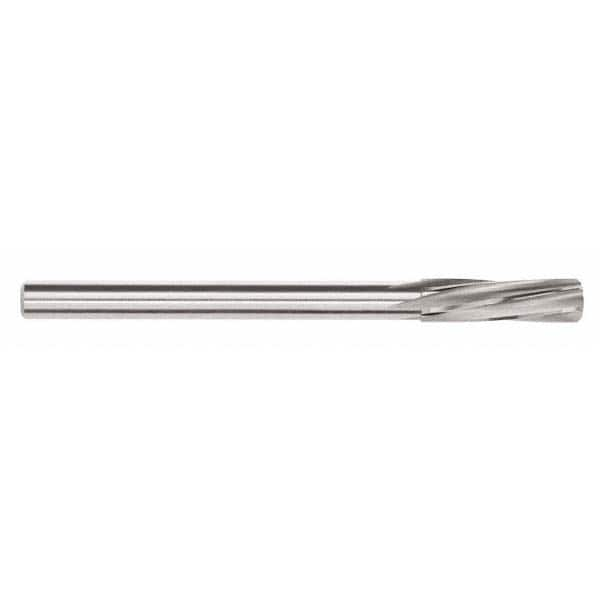 Chucking Reamer: 0.1209″ Dia, 2-1/4″ OAL, 0.59″ Flute Length, Straight Shank, Solid Carbide 6 Flute, RH