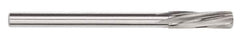 Magafor - 5.55mm Solid Carbide 6 Flute Chucking Reamer - Spiral Flute, 0.216" Straight Shank, 1-1/32" Flute Length, 3-21/32" OAL - Best Tool & Supply