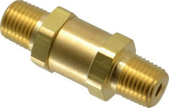 Parker - 3,000 Max psi, 1/4" Pipe, MNPT x MNPT End Connections, Brass Instrumentation Filter - Micro Rating 1, Viton Seal - Best Tool & Supply