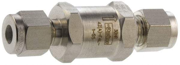 Parker - 6,000 Max psi, 1/8" Pipe, Stainless Steel Instrumentation Filter - Micro Rating 1, 316 Grade, Viton Seal - Best Tool & Supply