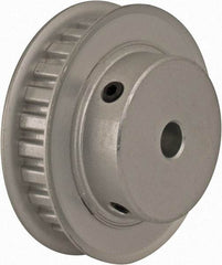 Power Drive - 26 Tooth, 1/4" Inside x 1.635" Outside Diam, Hub & Flange Timing Belt Pulley - 1/4" Belt Width, 1.665" Pitch Diam, 0.438" Face Width, Aluminum - Best Tool & Supply