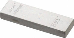 Mitutoyo - 0.148" Rectangular Steel Gage Block - Accuracy Grade 0, Includes Certificate of Inspection - Best Tool & Supply