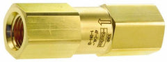 Parker - 3/4" Brass Check Valve - Inline, FNPT x FNPT, 3,000 WOG - Best Tool & Supply