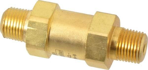 Parker - 1/8" Brass Check Valve - Inline, MNPT x MNPT, 3,000 WOG - Best Tool & Supply