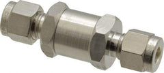 Parker - 1/4" Stainless Steel Check Valve - Inline, Comp x Comp, 6,000 WOG - Best Tool & Supply