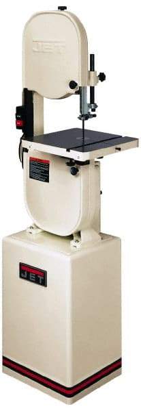 Jet - 13-1/2 Inch Throat Capacity, Vertical Bandsaw - 3000 SFPM, 1 HP, Single Phase - Best Tool & Supply