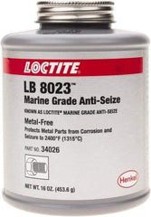 Loctite - 16 oz Brush Top Anti-Seize Anti-Seize Lubricant - Calcium Sulfonate, 2,400°F - Best Tool & Supply