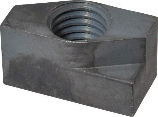 Gibraltar - 5/8-11 Blind Tapped Quarter Turn T Slot Nut - 11/16" Slot Width, 11/16 x 0.427" Base Width x Height, 1-3/8 x 3/4" OAL x Height - Best Tool & Supply