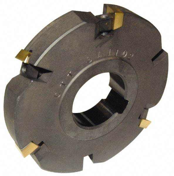 Cutting Tool Technologies - Arbor Hole Connection, 3/4" Cutting Width, 2.03" Depth of Cut, 6" Cutter Diam, 1-1/4" Hole Diam, 7 Tooth Indexable Slotting Cutter - DASC Toolholder, 1500 Insert, Neutral Cutting Direction - Best Tool & Supply