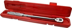 Proto - 1/2" Drive Micrometer Type Ratchet Head Torque Wrench - 21 N/m to 116 N/m Torque, 15-1/2" OAL, 0.68 N/m Graduation, Ratchet Head - Best Tool & Supply