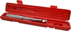 Proto - 1/4" Drive Micrometer Fixed Head Torque Wrench - 40 In/Lb to 200 In/Lb Torque, 11-45/64" OAL, 0.11 N/m Graduation, Ratchet Head - Best Tool & Supply